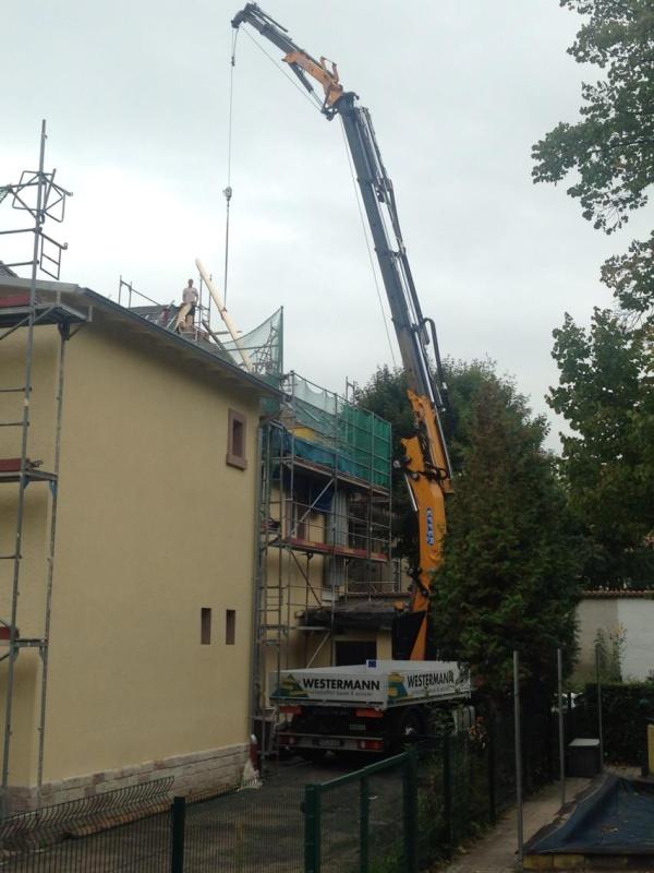 Kranarbeiten im Murgtal