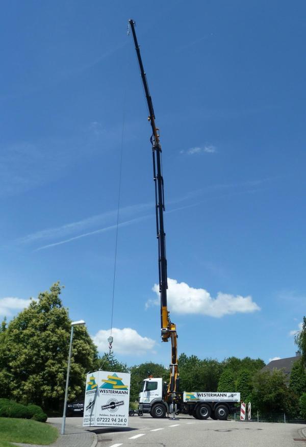 Kranarbeiten im Murgtal