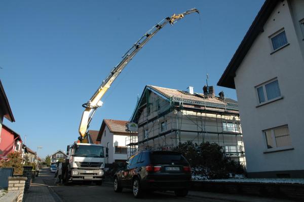 Kranarbeiten im Murgtal