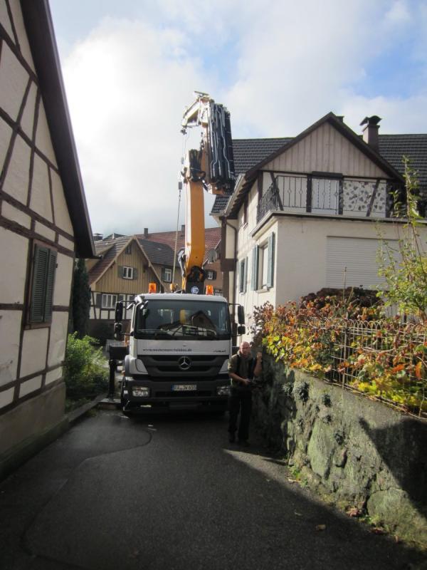 Kranarbeiten im Murgtal