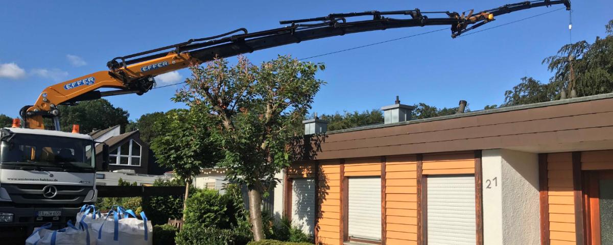 Kranarbeiten im Murgtal